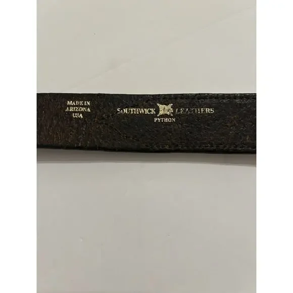 Southwick Leathers Python Belt Size 30” Western Handmade Silver Buckle Women - Picture 12 of 13